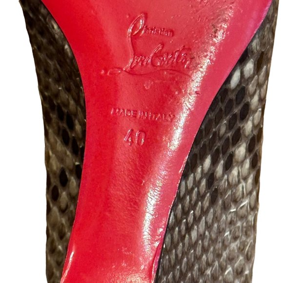 Christian Louboutin Authentic Python Wedge Heel, Size 40 EU - Picture 5 of 11